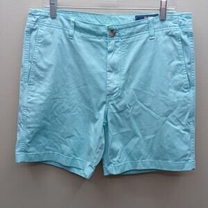 Vineyard Vines Men's Flat Front Beach Chino Island Shorts Light Blue Size 34